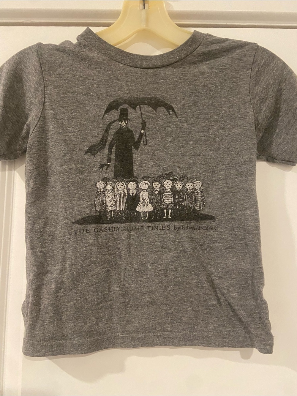 Out of Print Kids Grey Short Sleeve Graphic Tee - Gashlycrumb Tinies